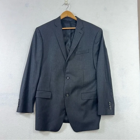 Ralph Lauren Mens Suit Jacket Sport Blazer Black Wool 44 L Golf